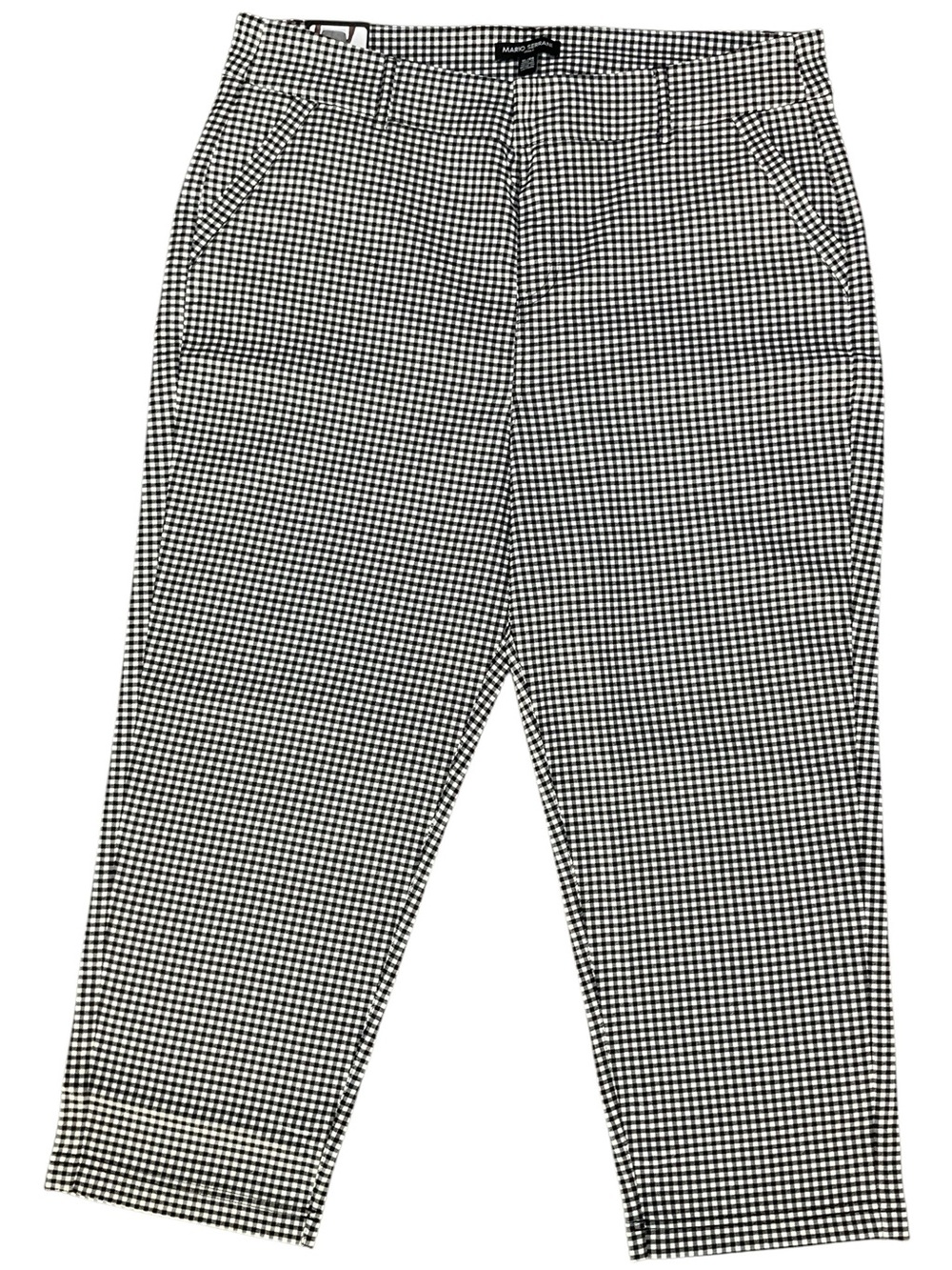 Mario Serrani Women's Pull On Capri Front Pockets Mid Rise Pants Size XL NWT